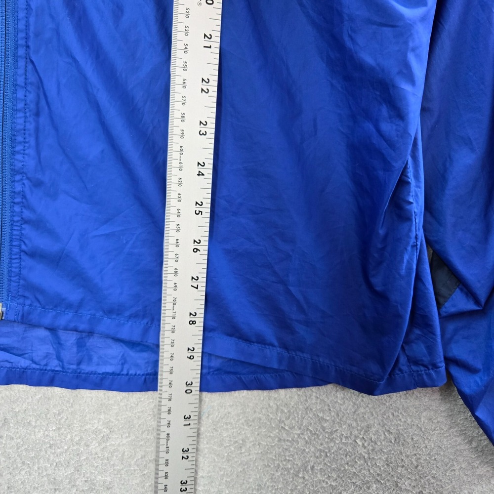 Marmot Men Jacket XL Blue Colorblock Windbreaker Full Zip Pockets Logo Hooded - Picture 3 of 10
